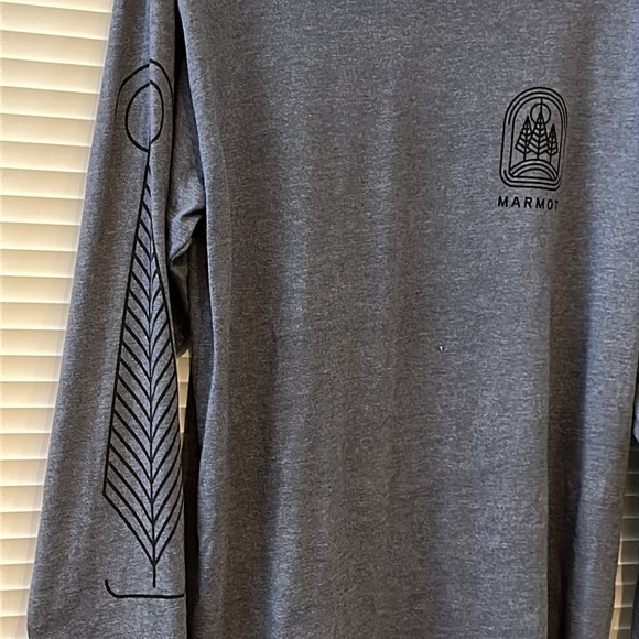 Marmot Wilderness Guide Navy Heather UpCycle® Long Sleeve Tee - Picture 3 of 7